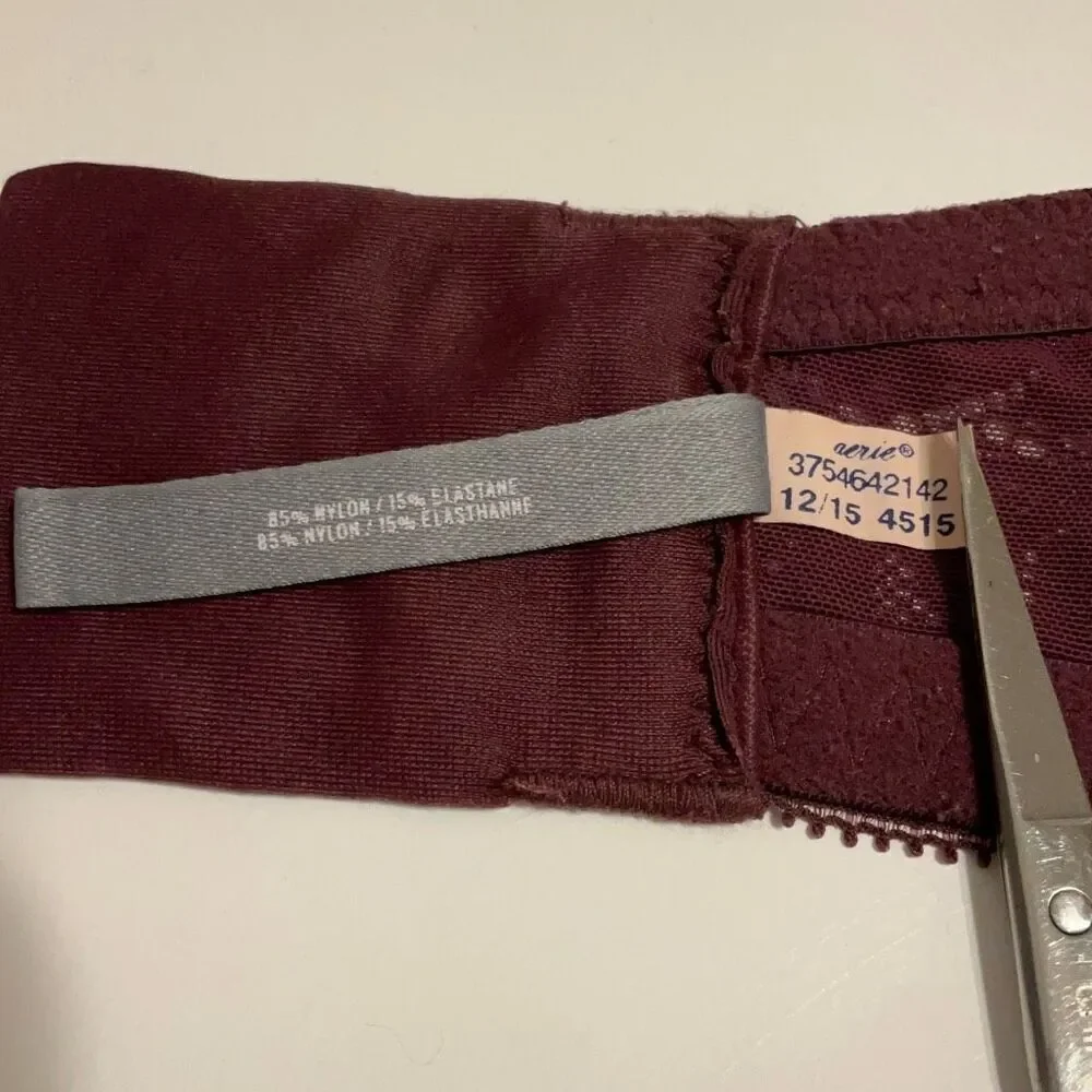 Aerie Burgundy Lace Bra, 36 D
